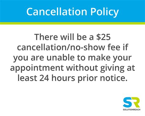 visible cancellation policy